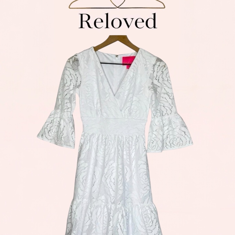 Lilly Pulitzer White Lace Wedding Dress